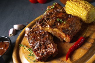 Tender spare ribs from the grill