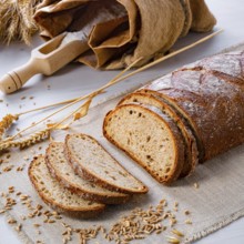 Delicious mixed rye bread, also known as grey bread