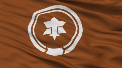 Matsumoto City Flag, Country Japan, Nagano Prefecture, Closeup View, 3D Rendering