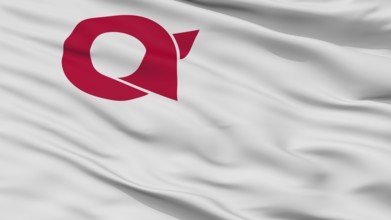Ayabe City Flag, Country Japan, Kyoto Prefecture, Closeup View, 3D Rendering