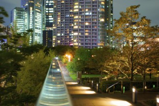 Tokyo Shiodome of night view. Shooting Location: Tokyo metropolitan area
