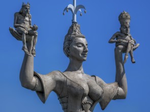 Imperia, a rotating, nine metre high concrete statue in the port of Constance, designed by Peter
