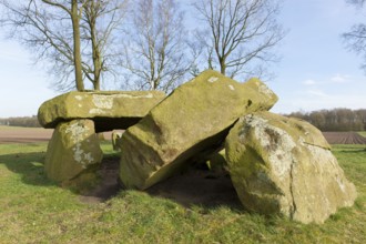 Typical old Dutch grave a hunebed