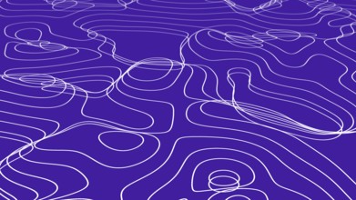 Purple 3D Topographic map background concept abstract background. Space Geography Wavy curve lines