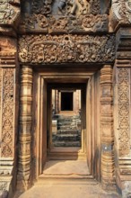 Entrance gate to the Banteay Srei temple complex in Cambodia