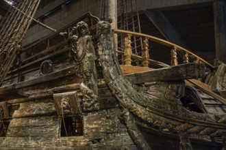 Figures on the starboard side of the Vasa, Vasa Museum Vasamuseet, Galärvarvsvägen, Stockholm,