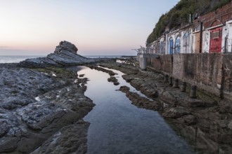 The passetto dock and pope chair at sunrise, Ancona, Italy, Europe