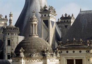 Chambord, castle, roof terrace