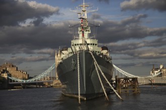 Tower Bridge in London, ship