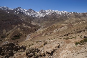 Oumassine-MGoun range from Timaratine, MGoun trek, Atlas mountain range, morocco