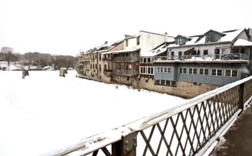 Elora Ontario in Winter with river view