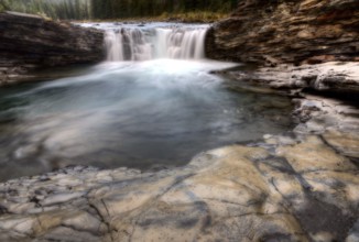 Sheep River Falls Allberta Canada morning sunrise