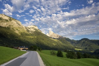 Hilly landscape with trrees near the Austria village Annaberg im Lammertal