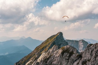 Panoramic view of Pilatus mountain in Switzerland, paragliding on Pilatus mountain