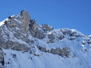 A steep mountain ridge close to Muerren, Switzerland, Europe