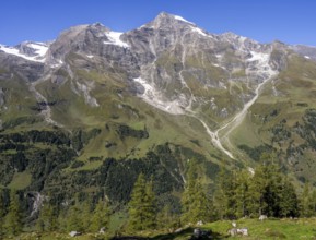 High Tauern mountain range at the Grossglockner high alpine road in Austria