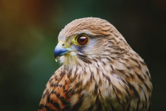 Portrait of Common Kestrel (Falco Tinnunculus) Obermaiselstein, Germany, Europe