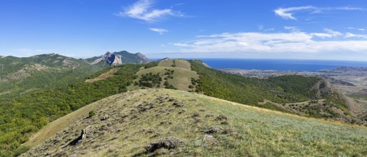 Tokluk mountain range. Crimea, sunny day in September