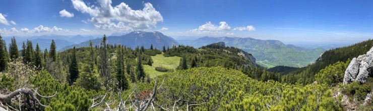 Beautiful alpine panoramic landscape in the Bavarian alps, Germany, Europe