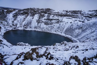 Gerizu crater lake (Iceland Gurimusunesu region). Shooting Location: Iceland