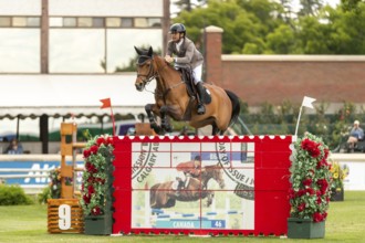 Jose Antonio Chedraui Eguia of Mexico and riding Haraminka P, compete in the 1.60m RBC Grand Prix