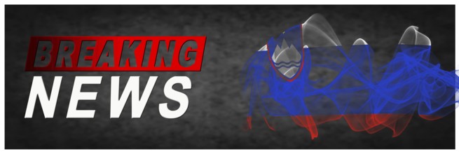 Slovenia Breaking News, Smoke Flag Background