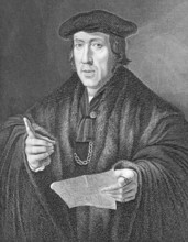 John More (1451-1530) on engraving from the 1800s. Lawyer and later judge, the father of Thomas