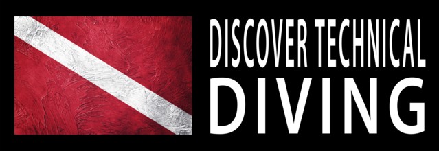 Discover Technical Diving, Diver Down Flag, Scuba flag, Scuba Diving