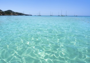 Ibiza Cala Tarida beach in Sant Josep of Balearic Islands
