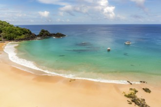 Fernando de Noronha, Brasil. Turquoise water around the Two Brothers rocks, UNESCO World Heritage