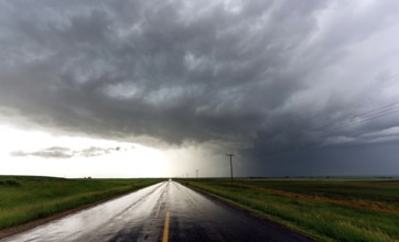 Summer Storms in the Canadian Prairies Dramatic Scenes