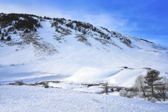 Candanchu snow in Huesca on Pyrenees at Spain