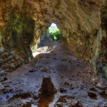 Menorca Cova dels Coloms Pigeons cave in es Mitjorn at Balearic island