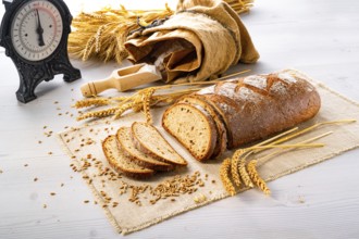 Delicious mixed rye bread, also known as grey bread