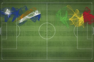 Marshall Islands vs Mali Soccer Match, national colors, national flags, soccer field, football