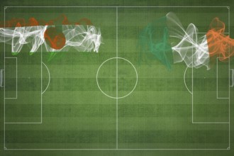 Niger vs Ireland Soccer Match, national colors, national flags, soccer field, football game,