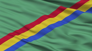 Drochia City Flag, Country Moldova, Closeup View, 3D Rendering