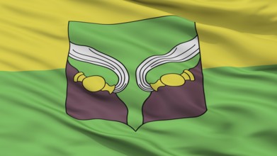 Doksycy Rajon City Flag, Country Belarus, Closeup View, 3D Rendering