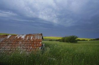Prairie Summer Storms Saskatchewan Canada Ominous danger