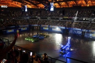 Lisbon, Portugal - March 2, 2024: HOT WHEELS MONSTER TRUCKS LIVE GLOW PARTY in Arena