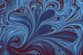 Abstract marbling floral pattern for fabric, tile design. background texture