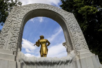 The Johann Strauss monument stands in Vienna's Stadtpark. Austria