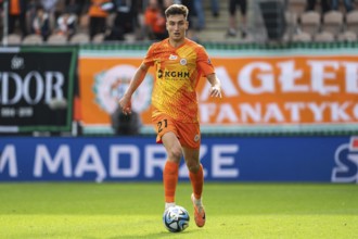 LUBIN, POLAND - OCTOBER 29, 2023: Football match Polish PKO Ekstraklasa between KGHM Zaglebie Lubin