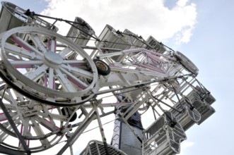 A thrilling ride at an amusement park