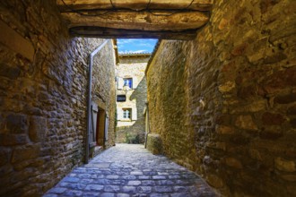 Oingt village in Beaujolais land and his small steet