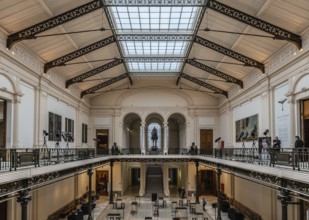 Brussels, Belgium, 11 11 2018: Interior view of the main hall of the Royal museum of Art and