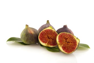 Figs fruit in the studio isolated over white