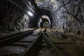Railway in the mine of Cogne