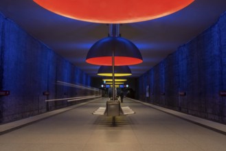 MUNICH, Germany, JANURAY 01, 2023, Scenic subway station Westfriedhof in Munich, Bavaria, Germany,