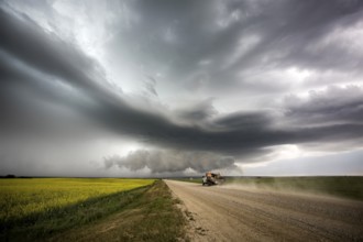 Prairie Storm Clouds in Saskatchewan Canada rural setting